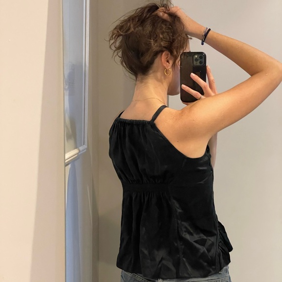 Black silk top - Picture 4 of 4